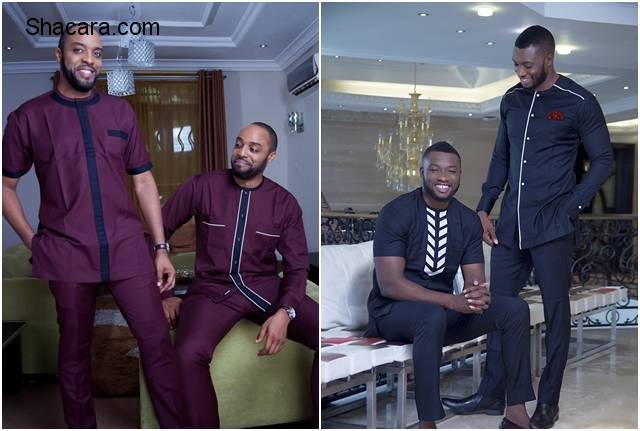 Kalu Ikeagwu & Emmanuel Ikubese Model For Vanskere’s New Afropolitan Three Piece Collection