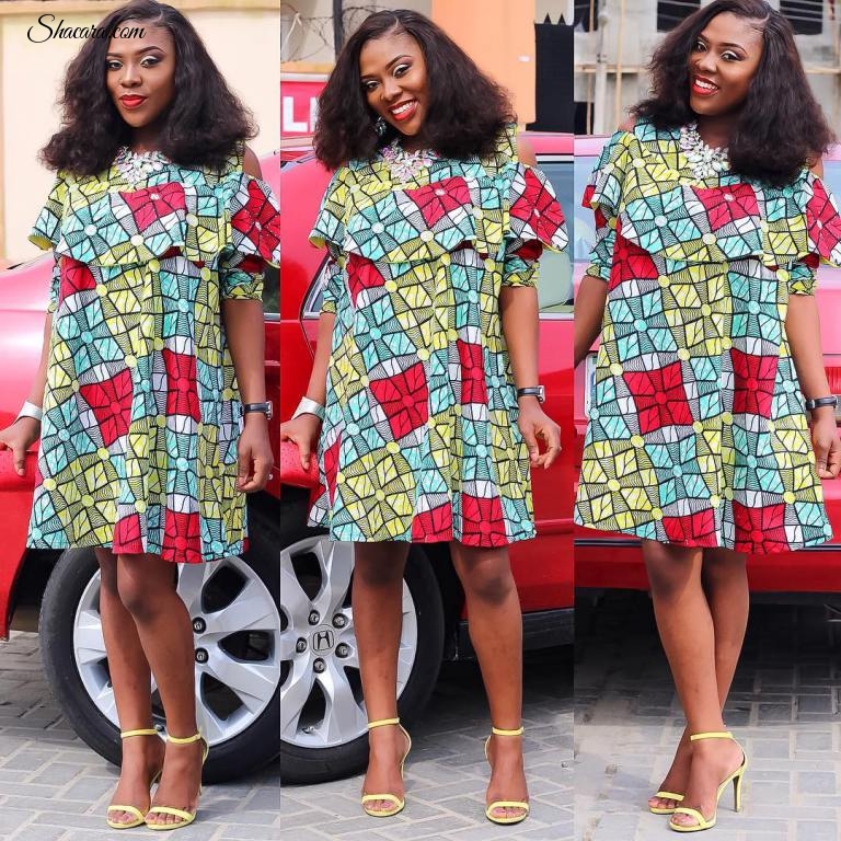 CHECK OUT THESE EYE POPPING ANKARA STYLES WE SAW OVER THE WEEKEND