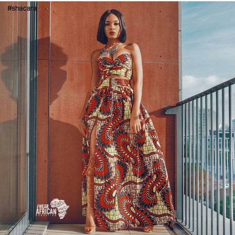 CROP TOP AND MAXI SKIRT ANKARA TWO PIECE STYLES