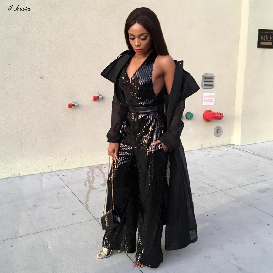 BONANG MATHEBA, TOKE MAKINWA TAKE NEW YORK FASHION WEEK