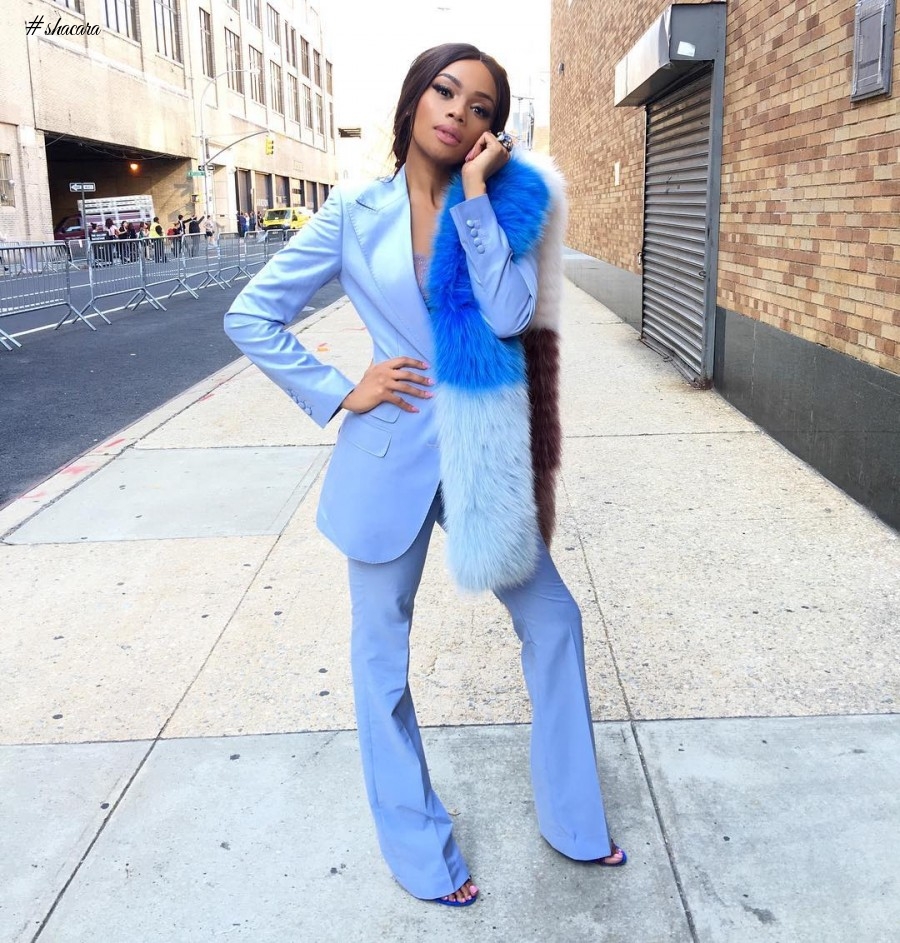 BONANG MATHEBA, TOKE MAKINWA TAKE NEW YORK FASHION WEEK