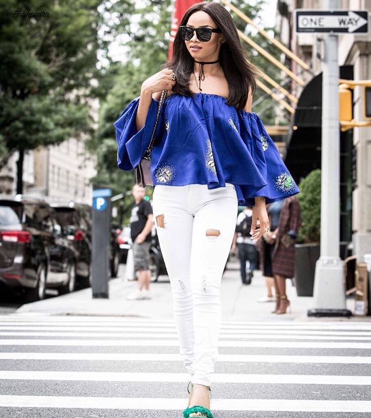 BONANG MATHEBA, TOKE MAKINWA TAKE NEW YORK FASHION WEEK