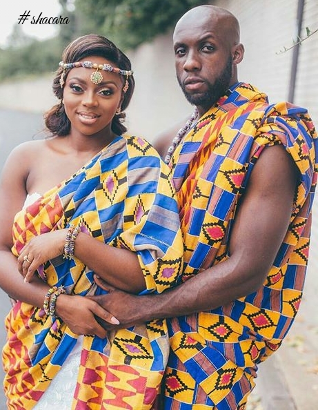 These Couples Adorned In Kentes, Ahenemas And Gold Ornaments, Will Make You Love Ghanaian Traditional Weddings