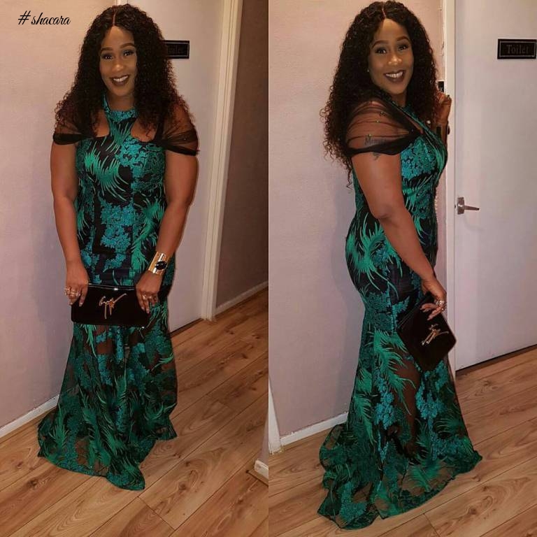 GREEN LACE ASO EBI TREND, AS IT WAS ROCKED BY FASHIONISTAS THIS WEEKEND