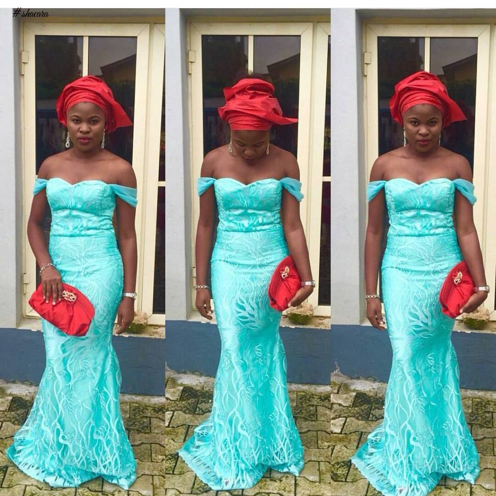 GREEN LACE ASO EBI TREND, AS IT WAS ROCKED BY FASHIONISTAS THIS WEEKEND