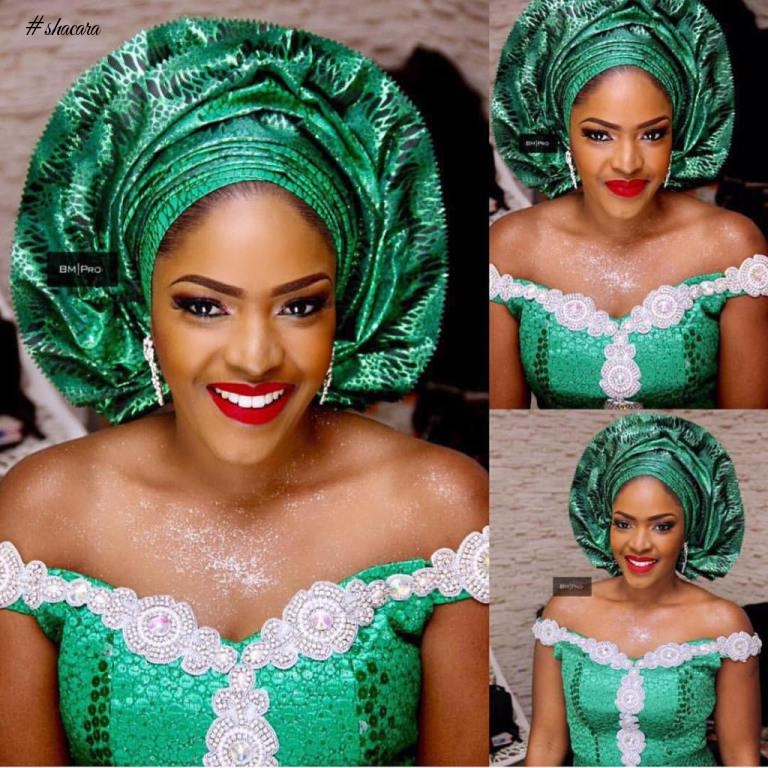 GREEN LACE ASO EBI TREND, AS IT WAS ROCKED BY FASHIONISTAS THIS WEEKEND