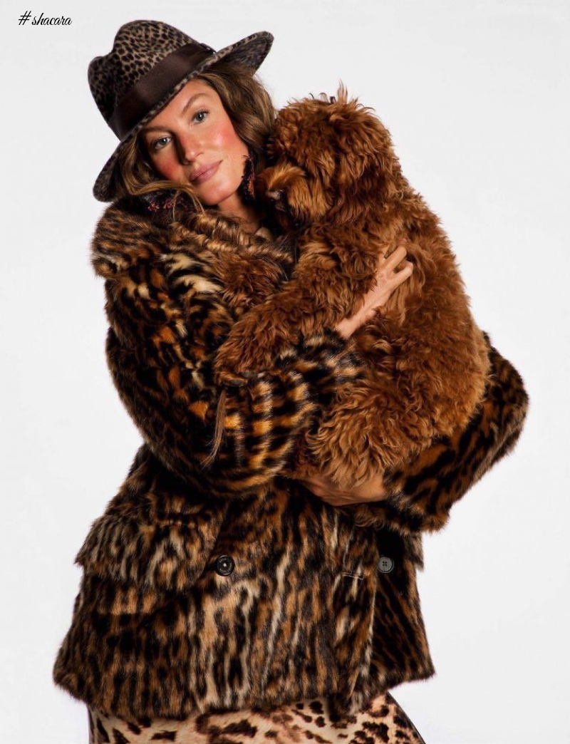 Hot Shots! Supermodel Gisele Bundchen Looks Glam in Faux Fur for Vogue Paris