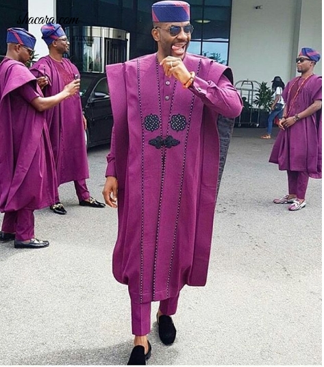 Demons Or Angels? Check Out The Hot Men At Banky W & Adesua Etomi’s Traditional Wedding