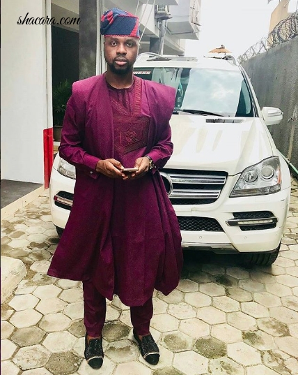 Demons Or Angels? Check Out The Hot Men At Banky W & Adesua Etomi’s Traditional Wedding