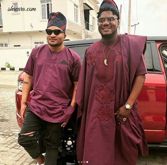 Demons Or Angels? Check Out The Hot Men At Banky W & Adesua Etomi’s Traditional Wedding