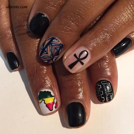 EMBRACE YOUR HERITAGE WITH THESE AFRICAN INSPIRED NAIL ART DESIGNS