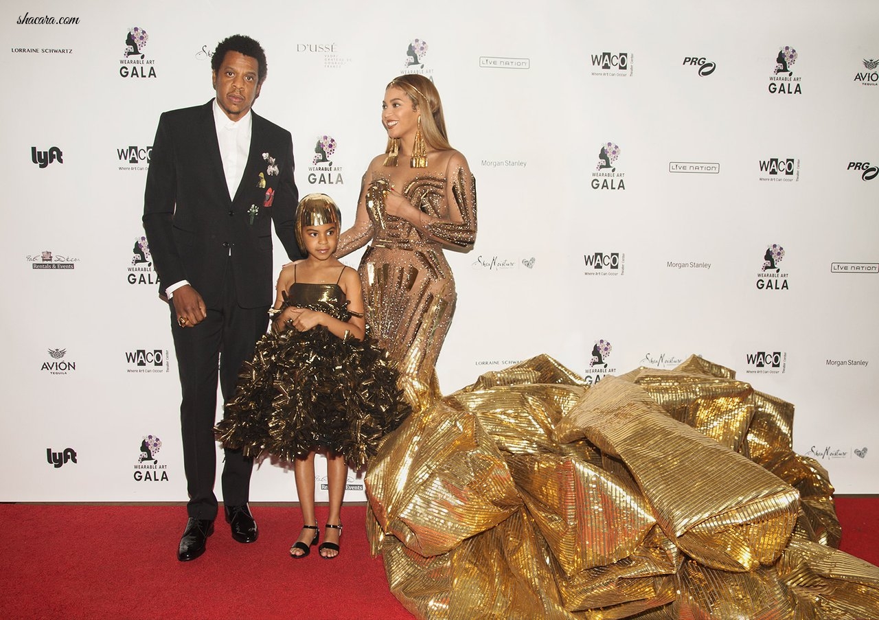 Beyonce’s Golden Outfit To The Wearable Art Gala