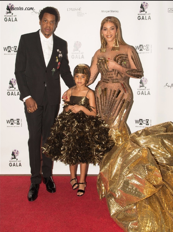 Beyonce’s Golden Outfit To The Wearable Art Gala