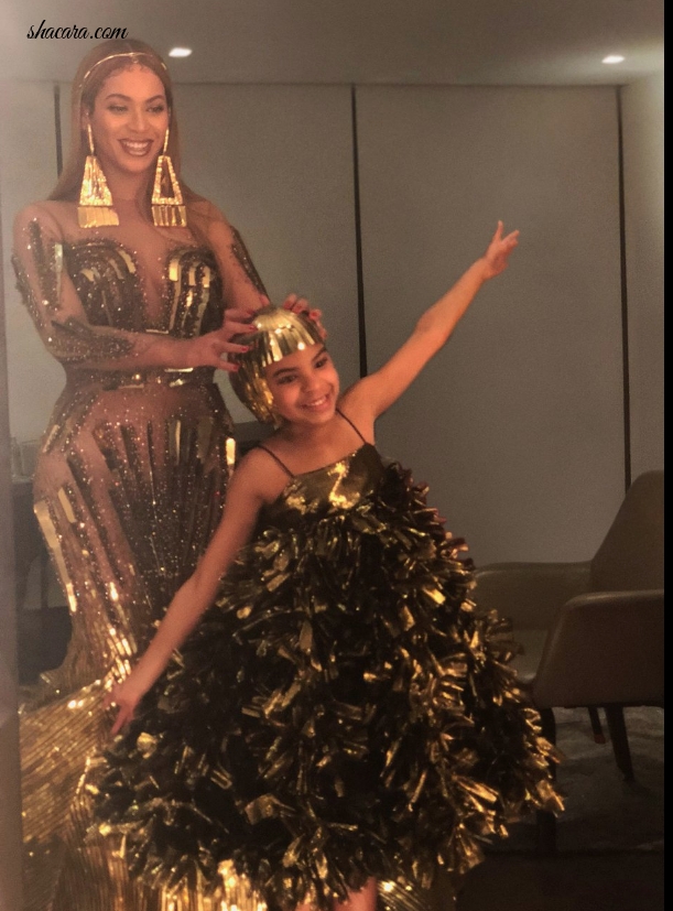 Beyonce’s Golden Outfit To The Wearable Art Gala