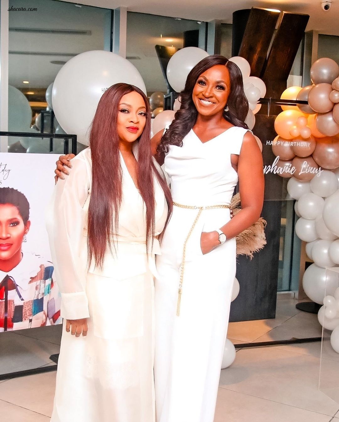 On Friday October 2, Stephanie Linus celebrated another trip around the sun and she got the royal treatment from her husband Linus Idahosa who threw her a surprise white-themed birthday party. Can you say couple goals?  For t