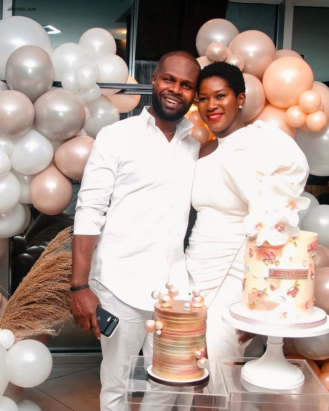 On Friday October 2, Stephanie Linus celebrated another trip around the sun and she got the royal treatment from her husband Linus Idahosa who threw her a surprise white-themed birthday party. Can you say couple goals?  For t