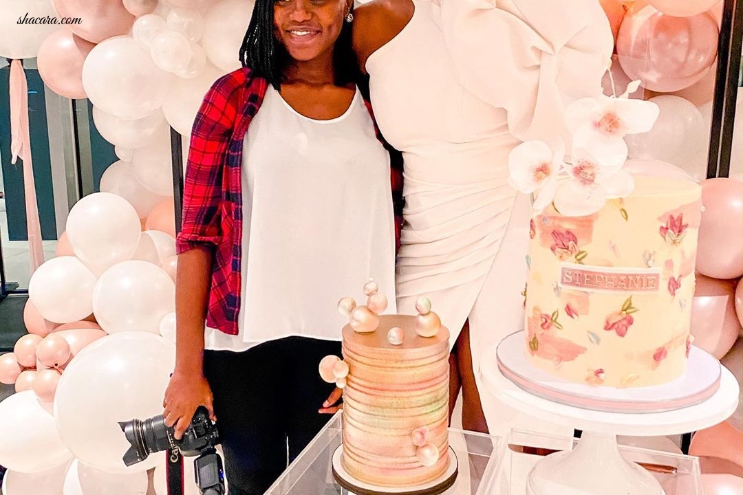 On Friday October 2, Stephanie Linus celebrated another trip around the sun and she got the royal treatment from her husband Linus Idahosa who threw her a surprise white-themed birthday party. Can you say couple goals?  For t