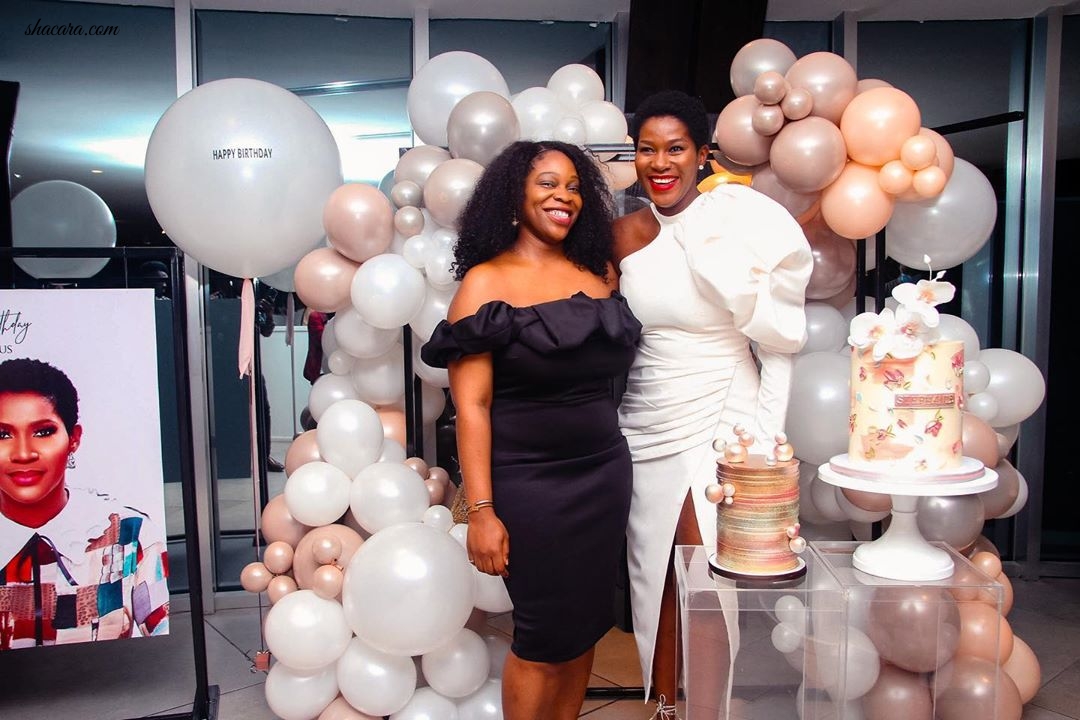 On Friday October 2, Stephanie Linus celebrated another trip around the sun and she got the royal treatment from her husband Linus Idahosa who threw her a surprise white-themed birthday party. Can you say couple goals?  For t