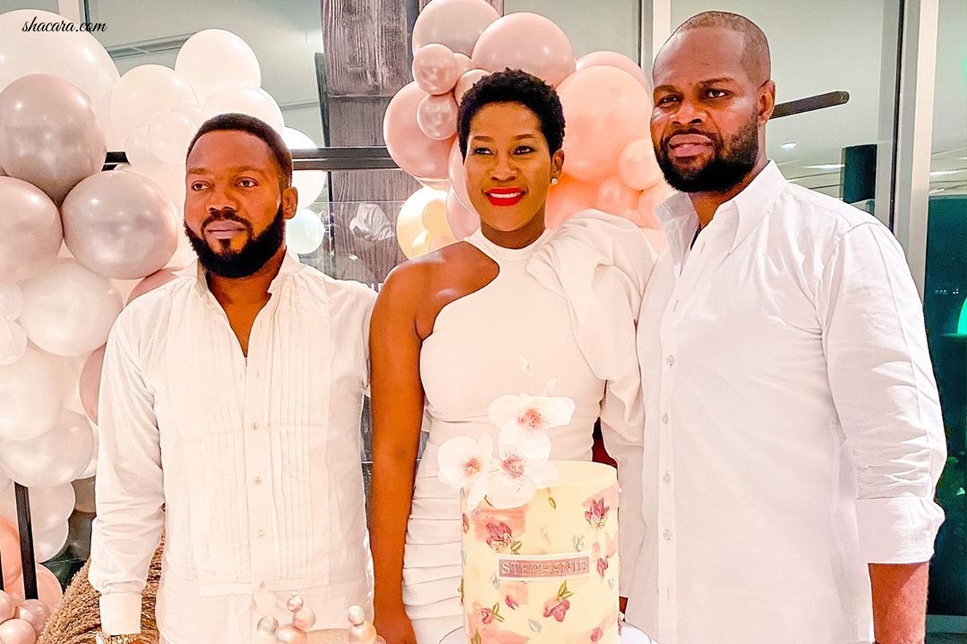 On Friday October 2, Stephanie Linus celebrated another trip around the sun and she got the royal treatment from her husband Linus Idahosa who threw her a surprise white-themed birthday party. Can you say couple goals?  For t