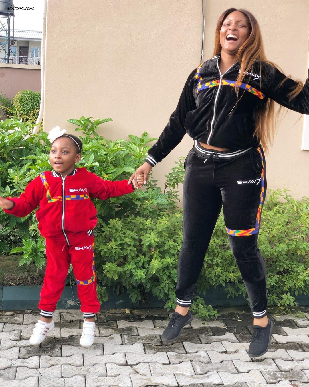 Osas Ighodaro & Daughter Azariah Wear Matching Tracksuits In Sweet Instagram Photos