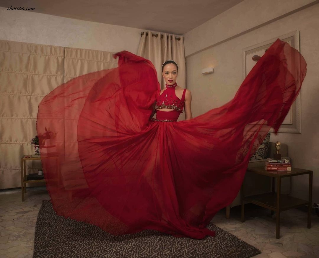 Eku Edewor Makes A Case For High-Fashion Dresses In Weiz Dhurm Franklyn’s 2020 Holiday Edit