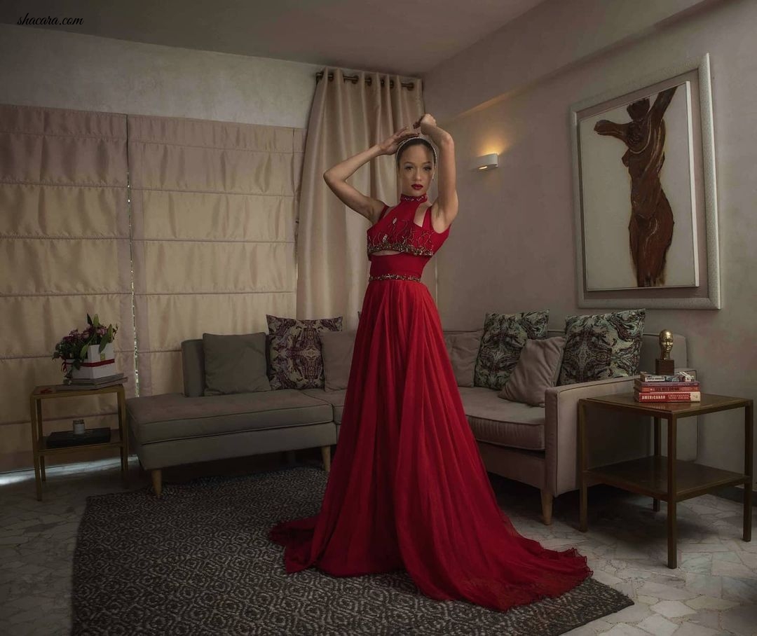 Eku Edewor Makes A Case For High-Fashion Dresses In Weiz Dhurm Franklyn’s 2020 Holiday Edit