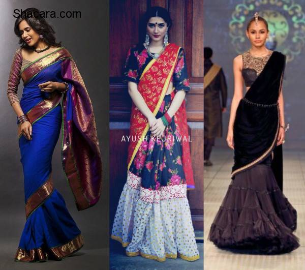 10 Must Try Fusion Sarees