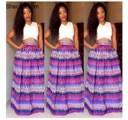 SEE CREATIVE WAYS ON HOW TO STYLE ANKARA FLARE SKIRT