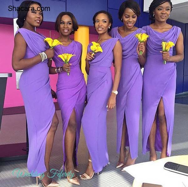 Purple Bridesmaids Dresses for Nigerian Weddings!