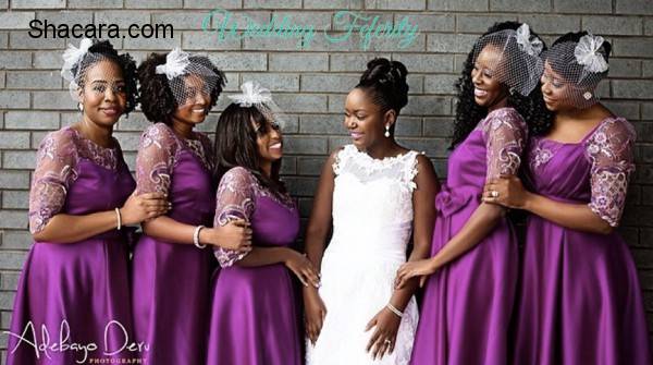 Purple Bridesmaids Dresses for Nigerian Weddings!