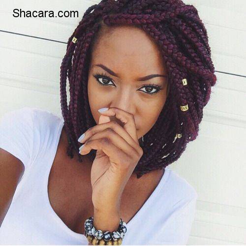 SHORT BOX BRAID HAIRSTYLE FOR THE WEEK