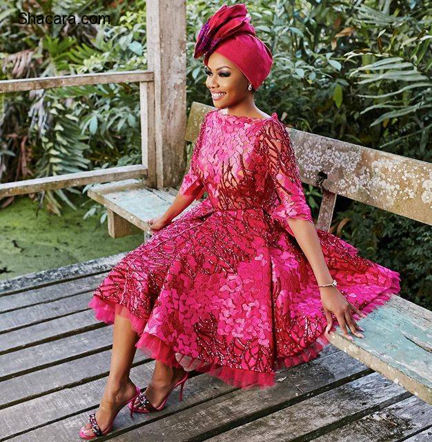 BONANG MATHEBA STUNS IN TOJU FOYEH