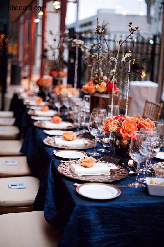 Wedding Colour Inspiration: Blue & Tangerine