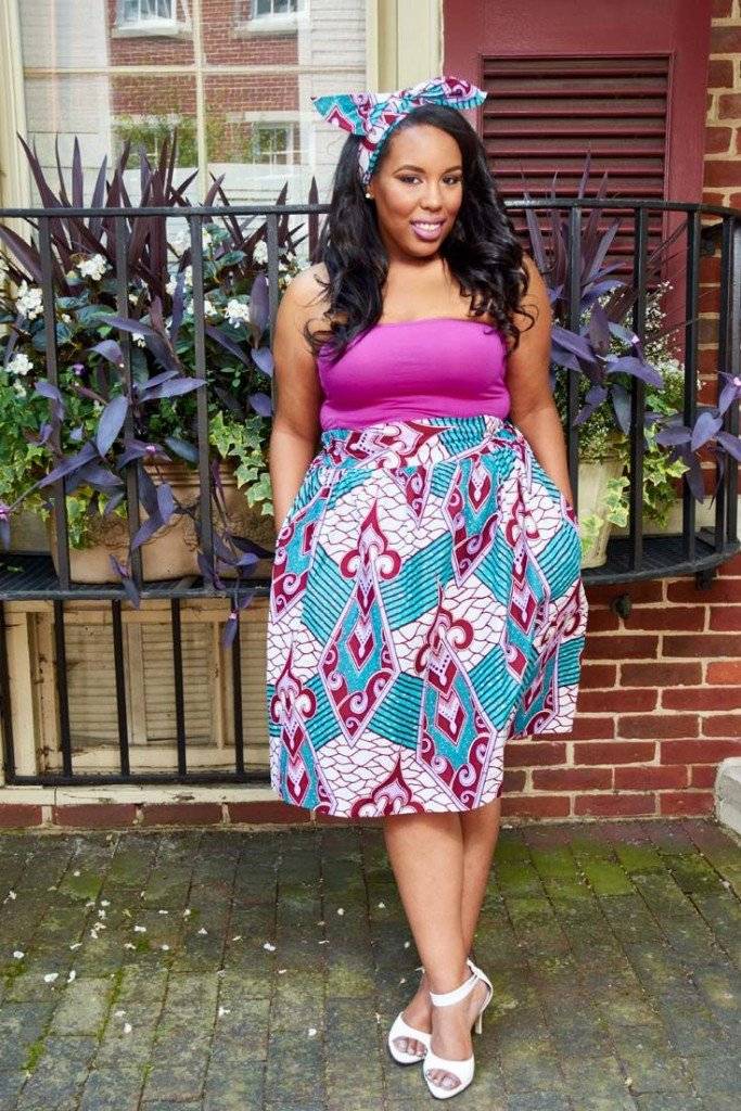 6 WAYS EVERY PLUS SIZE DIVA CAN STYLE THEIR ANKARA FLARE SKIRT