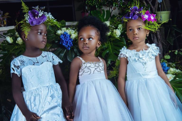 SEE THESE GORGEOUS FLOWER GIRL DRESSES BY MONBEBE LAGOS