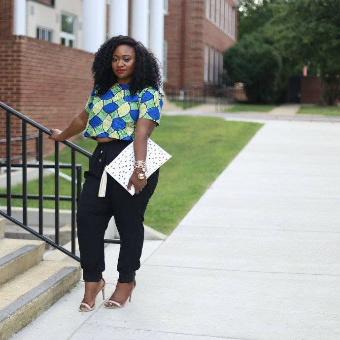 HOW TO ROCK THE PLUS-SIZE ANKARA AND CROP TOP