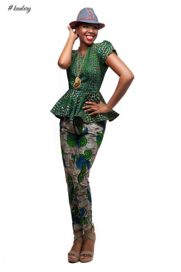 THE MATCHING ANKARA TROUSERS AND PEPLUM TOP TWO-PIECE SET YOU NEED TO SLAY NOW