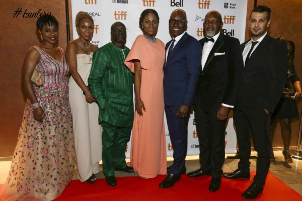 BIMBO AKINTOLA, DANNY GLOVER, SOMKELE IYAMAH-IDLAHAMA ON THE TIFF FESTIVAL RED-CARPET FOR THE SOLD OUT PREMIERE OF “93 DAYS”