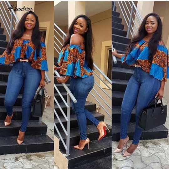 ANKARA TOPS AND DENIM PANTS YOU NEED TO STYLE