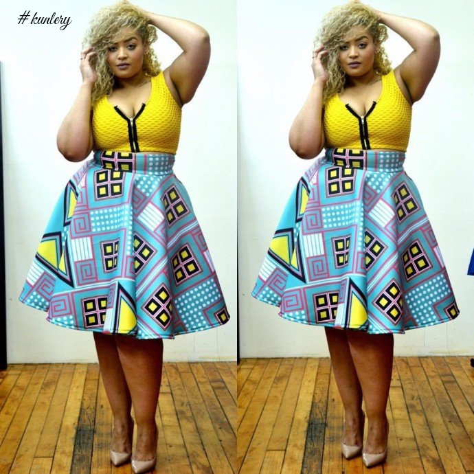 CONTEMPORARY WAYS TO STYLE PLUS-SIZE ANKARA SKIRTS