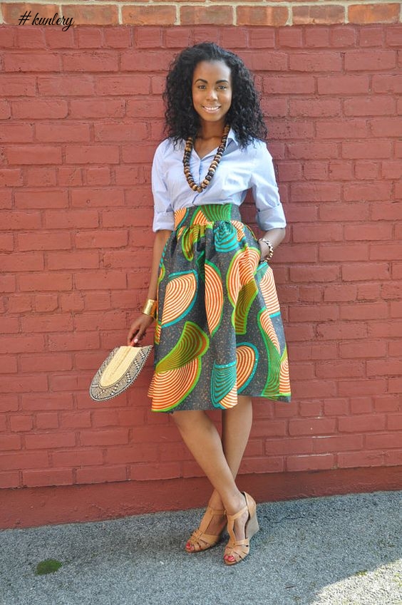 ANKARA STYLE INSPIRATION: ANKARA PLEATED SKIRT