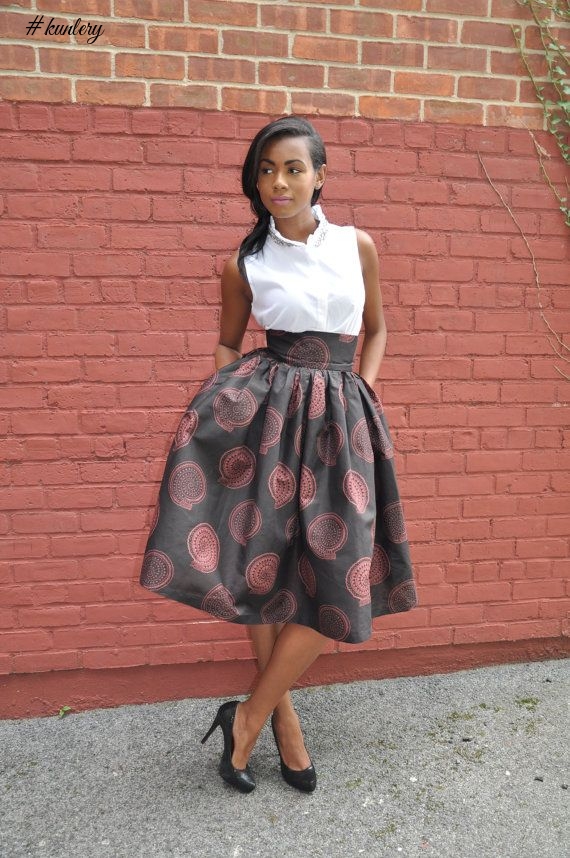 ANKARA STYLE INSPIRATION: ANKARA PLEATED SKIRT