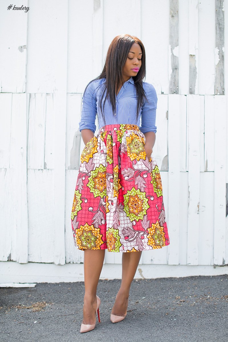 ANKARA STYLE INSPIRATION: ANKARA PLEATED SKIRT