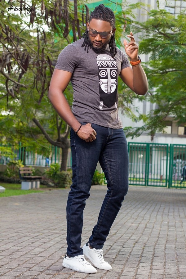 Uti Nwachukwu and Thelma Opara in James Johnson Clothing T-Shirt Collection ‘Naija Ethics’