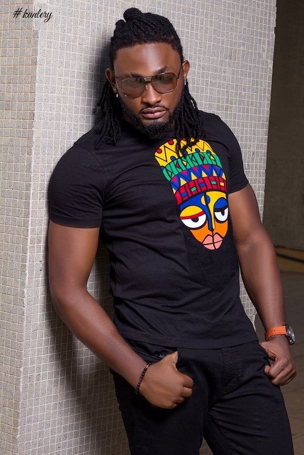 Uti Nwachukwu and Thelma Opara in James Johnson Clothing T-Shirt Collection ‘Naija Ethics’