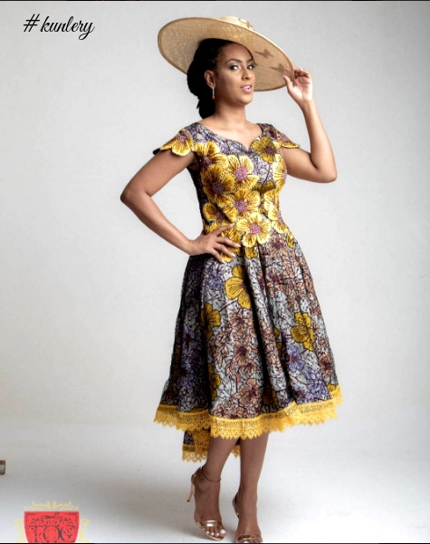 Juliet Ibrahim Stars In Trish O Couture’s Africa Vogue Ankara Collection