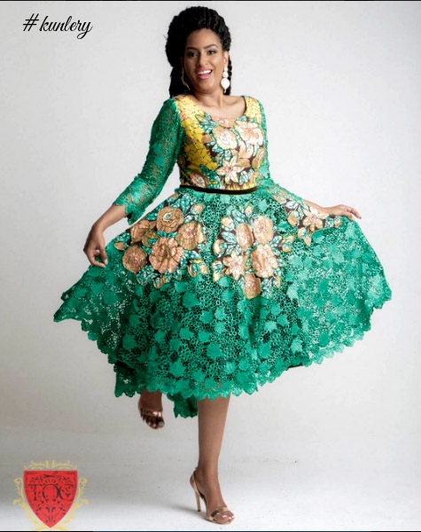 Juliet Ibrahim Stars In Trish O Couture’s Africa Vogue Ankara Collection