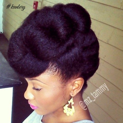 CINNAMON ROLL UP-DO FOR NATURAL HAIR