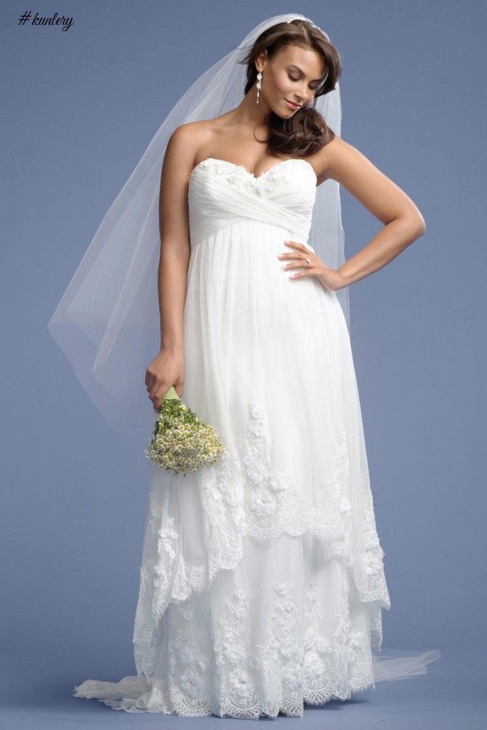 WEDDING DRESS INSPIRATION FOR PREGNANT BRIDES