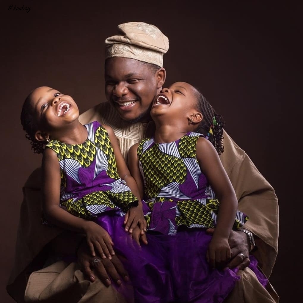 Gorgeous Family Photos Of Oscar & Titi Oyinsan With Their Beautiful Twin Girls Amber & Ruby